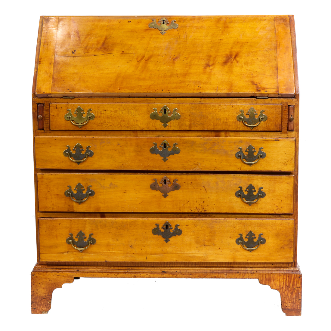 A PERIOD CHIPPENDALE SLANT FRONT
