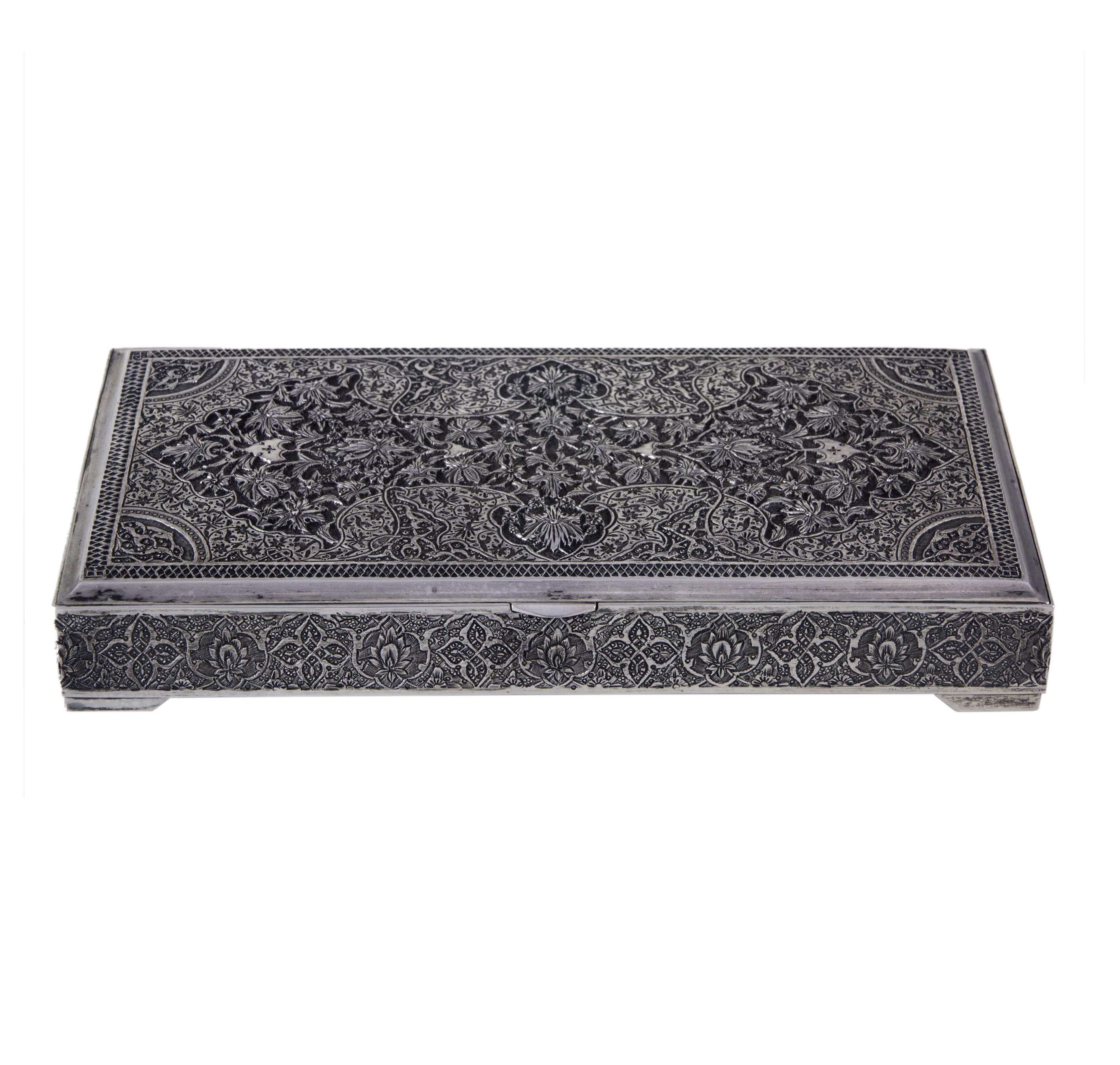 A PERSIAN 84 SILVER BOX A Persian