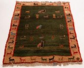 A Persian Gabbeh rug, central