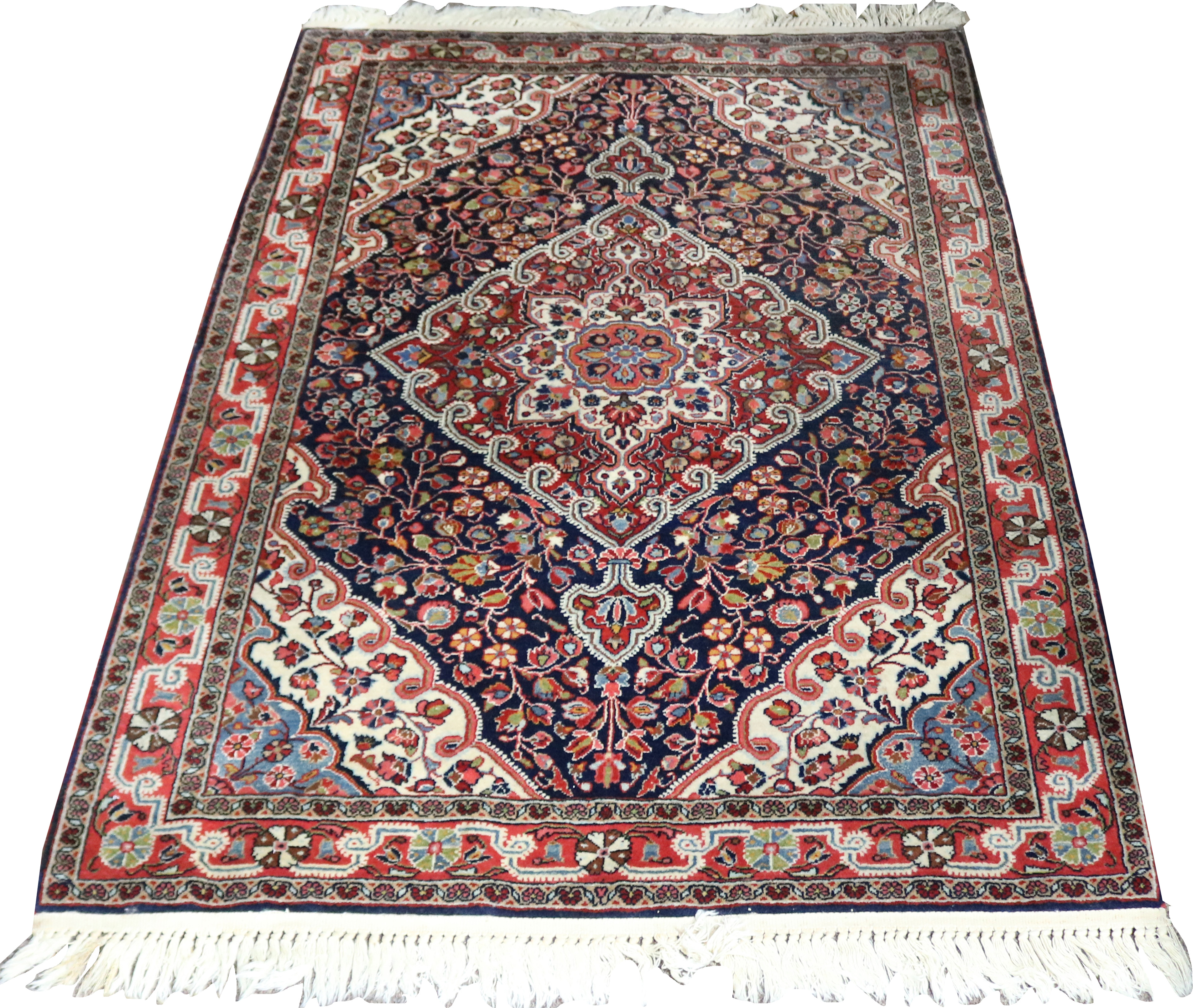 A PERSIAN HAMADAN CARPET, 3'5" X