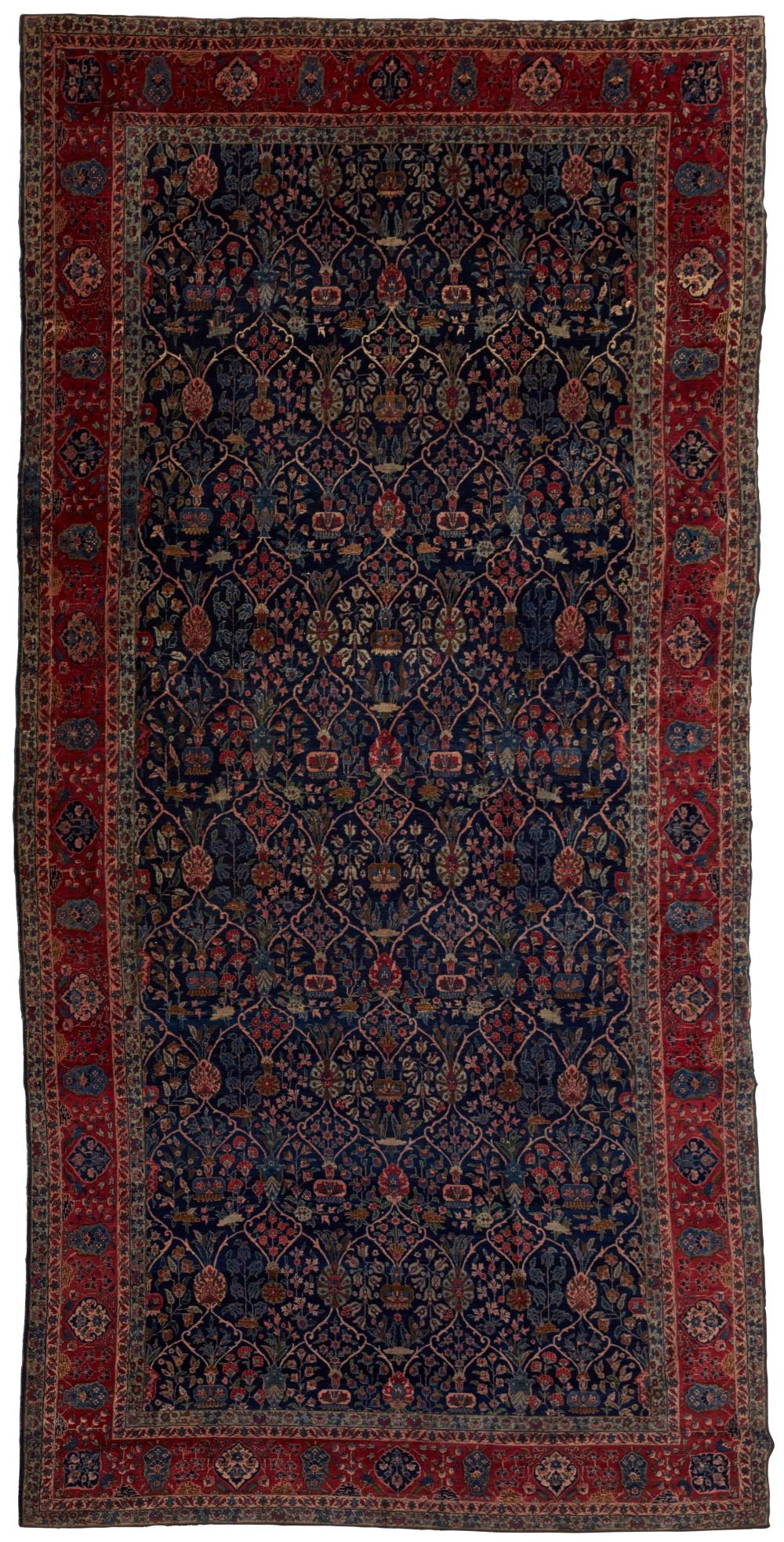 A PERSIAN KASHAN PALACE SIZE RUGA