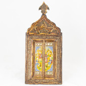 A PERSIAN LEVANTINE INLAID AND