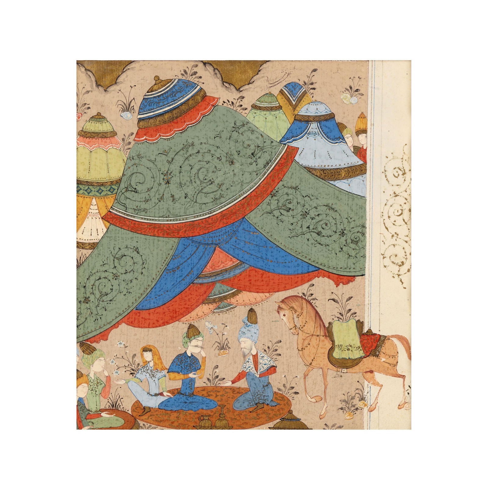 A PERSIAN MINIATURE PAINTINGA