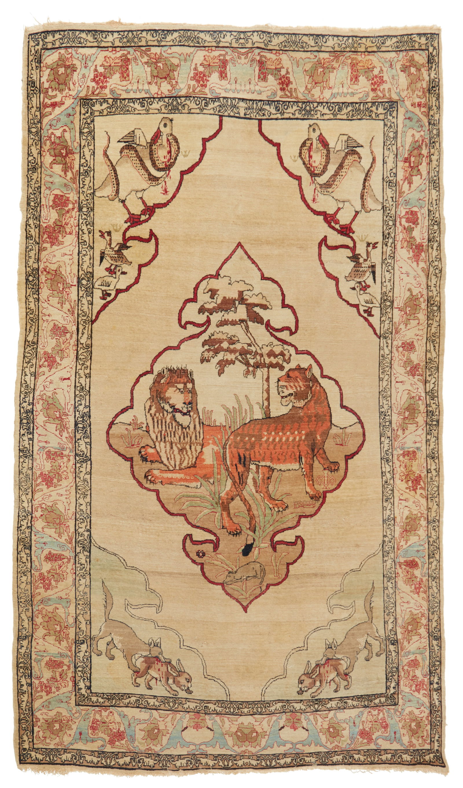 A PERSIAN PICTORIAL RUGA Persian