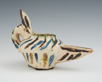 A Persian Polychrome Glazed Pottery