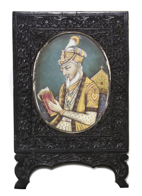 A Persian Portrait Miniature on