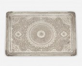 A PERSIAN REPOUSSé SILVER TRAY