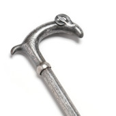 A PERSIAN SILVER CANE WITH DAG