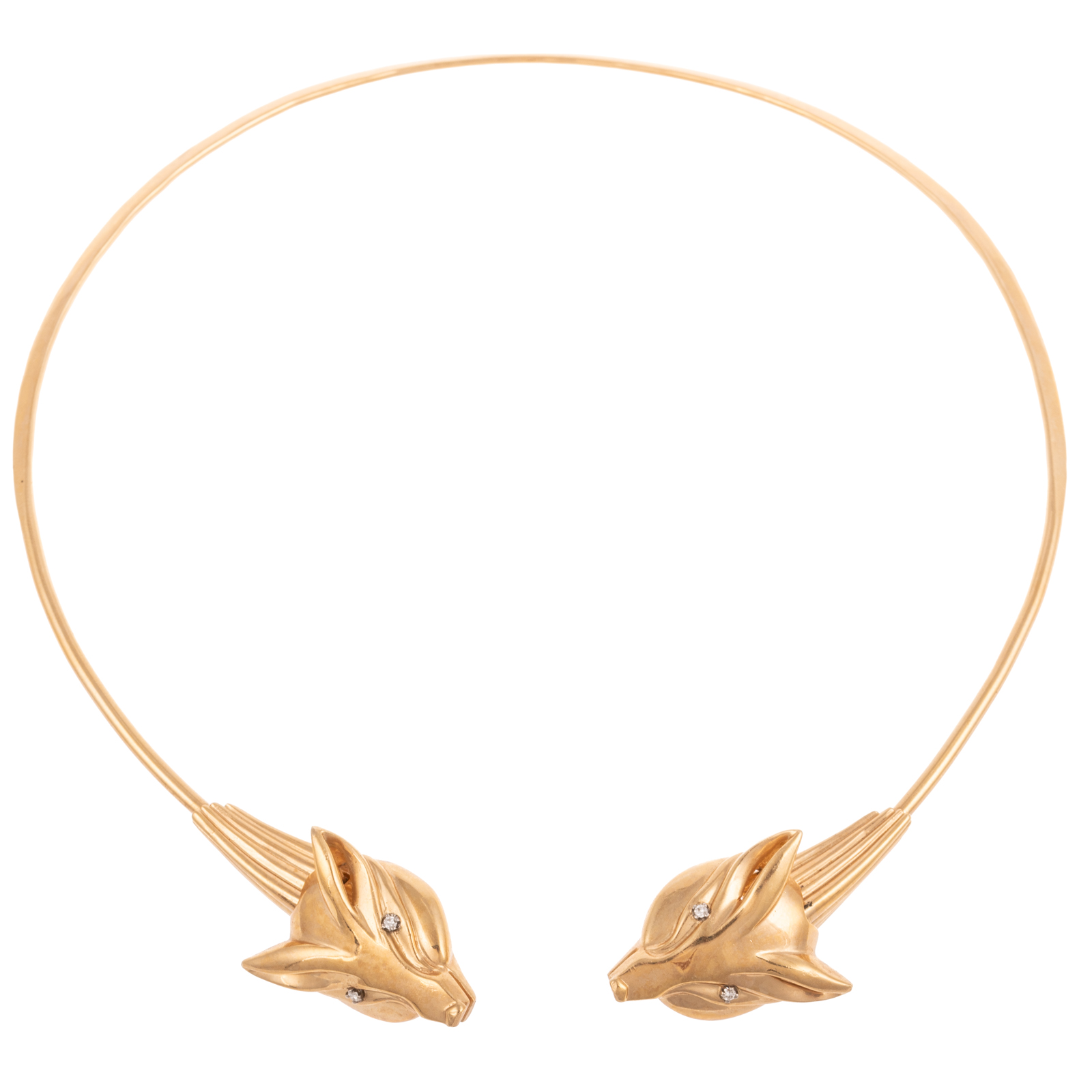 A PETER LINDEMAN FOX HEAD COLLAR IN