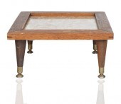 A PETITE MID-CENTURY WOOD AND