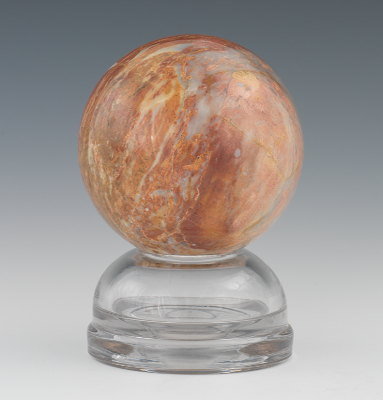 A Petrified Wood Sphere A mineral