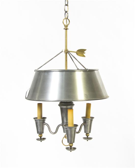 * A Pewter Three-Light Bouillotte