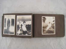 A photograph album containing