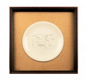 A PICASSO CERAMIC CHARGER FOR