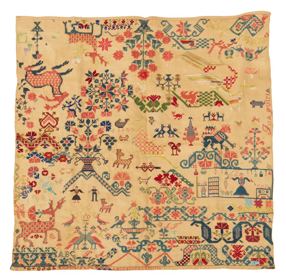 A PICTORIAL NEEDLEWORK SAMPLERA