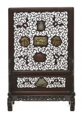 A Pierce Carved Hardwood Table