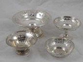 A pierced footed silver bon-bo