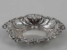 A pierced silver bon bon dish