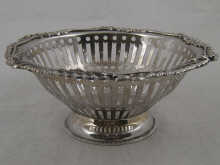 A pierced silver bon bon dish