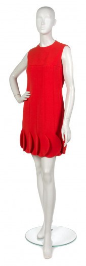 A Pierre Cardin Orange Wool Dr
