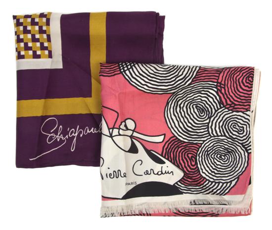 A Pierre Cardin Pink Silk Scarf