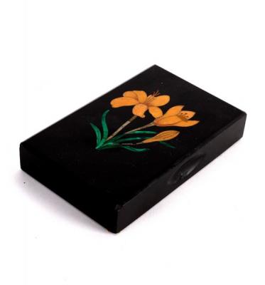 A pietra dura paperweight depicting