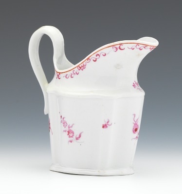 A Pink Decorated Cream Jug