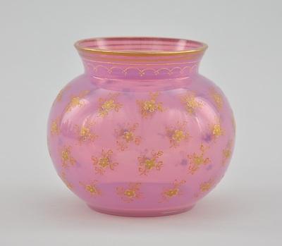 A Pink Opaline Glass Jar
