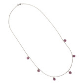 A PINK SAPPHIRE AND 14K WHITE