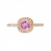 A PINK SAPPHIRE, DIAMOND AND F