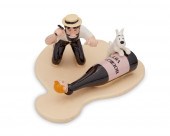 A PIXI "TINTIN" FIGURAL SCENE