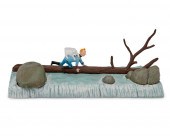 A PIXI "TINTIN" FIGURINE SCENE