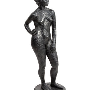 A Plaster Standing Nude Sculpture