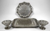 A plated circular salver of 18