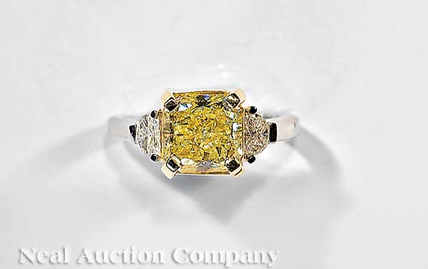 A Platinum and 18 kt. Gold Fancy