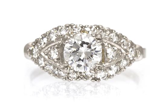 *A Platinum and Diamond Ring