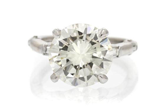 A Platinum and Diamond Ring