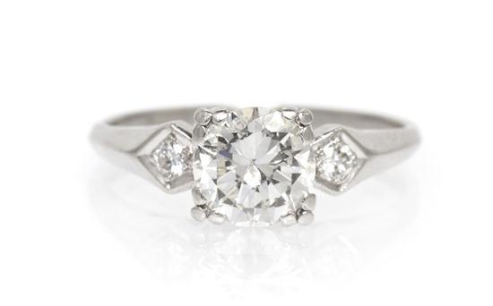 A Platinum and Diamond Ring
