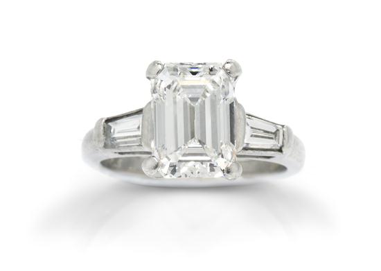 A Platinum and Diamond Ring