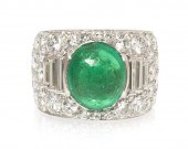 A Platinum Emerald and Diamond
