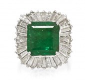 *A Platinum Emerald and Diamon