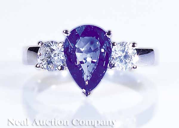 A Platinum Sapphire and Diamond