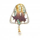 A PLIQUE-A-JOUR DIAMOND & PEAR