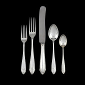 A POLISH SILVER FLATWARE SERVI