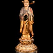 A Polychrome and Gilt Painted