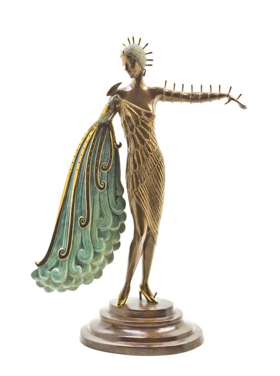 A Polychrome Bronze Figure Romain