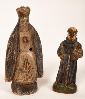 A polychrome carved figure of St