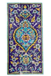A POLYCHROME GLAZED DECORATIVE