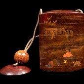 A Polychrome, Gold and Black L