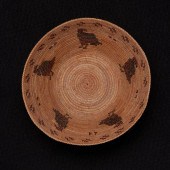 A POLYCHROME MONO PICTORIAL BA